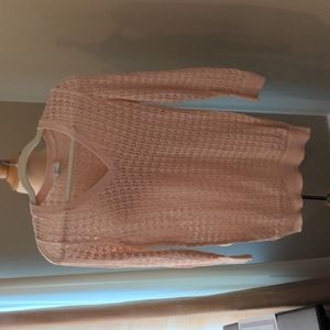 Women's v neck crochet sweater size S